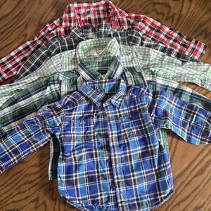 5 Plaid Kids Shirt Set 24- Months Boys
